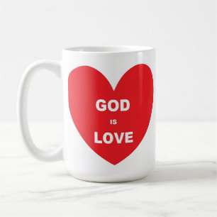 Mug Amour Dieu est amour Coeur rouge