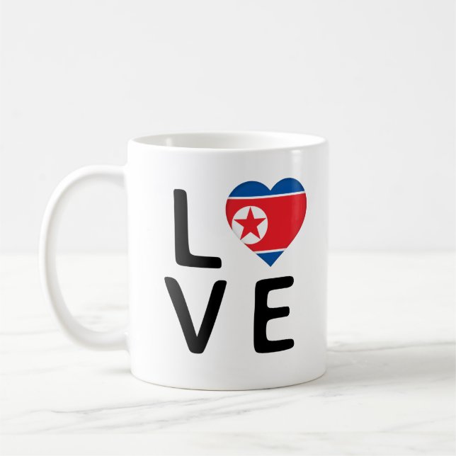 Mug Amour - Drapeau Corée du Nord (Gauche)