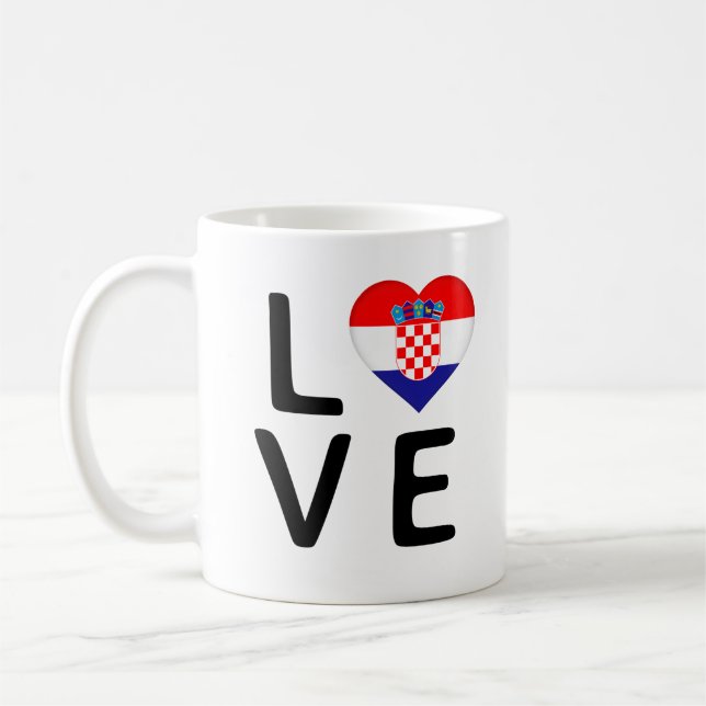 Mug Amour - Drapeau Croatie (Gauche)