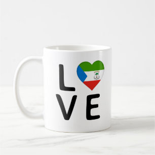 Mug Amour - Drapeau de Guinée équatoriale