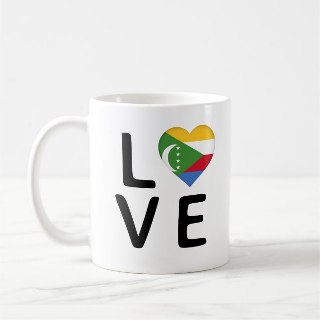 Mug Amour - Drapeau des Comores (Gauche)