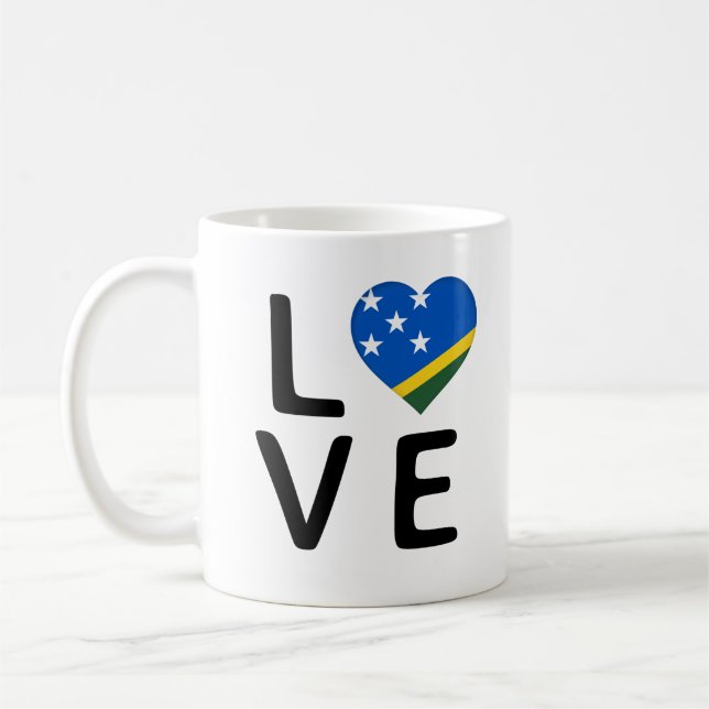 Mug Amour - Drapeau des Îles Salomon (Gauche)