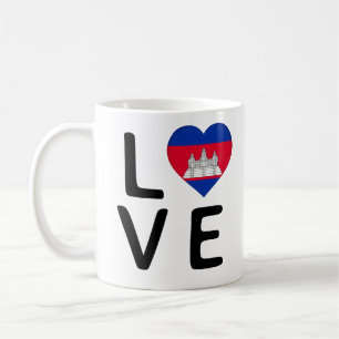 Mug Amour - Drapeau du Cambodge