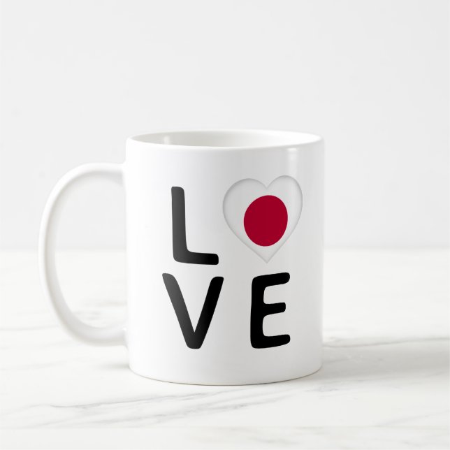 Mug Amour - Drapeau du Japon (Gauche)