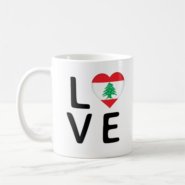 Mug Amour - Drapeau du Liban (Gauche)