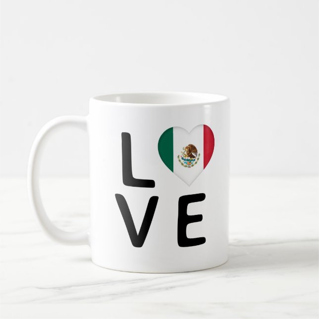 Mug Amour - Drapeau du Mexique (Gauche)