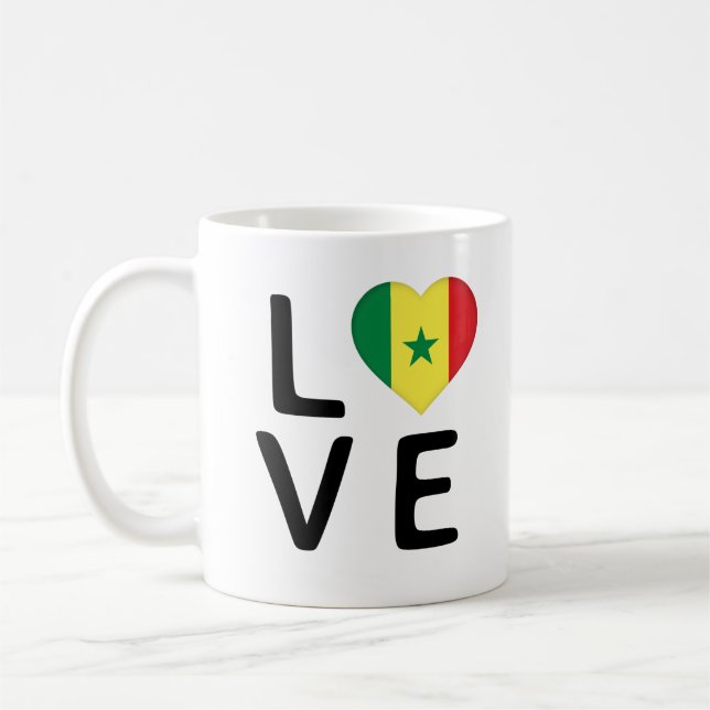 Mug Amour - Drapeau du Sénégal (Gauche)
