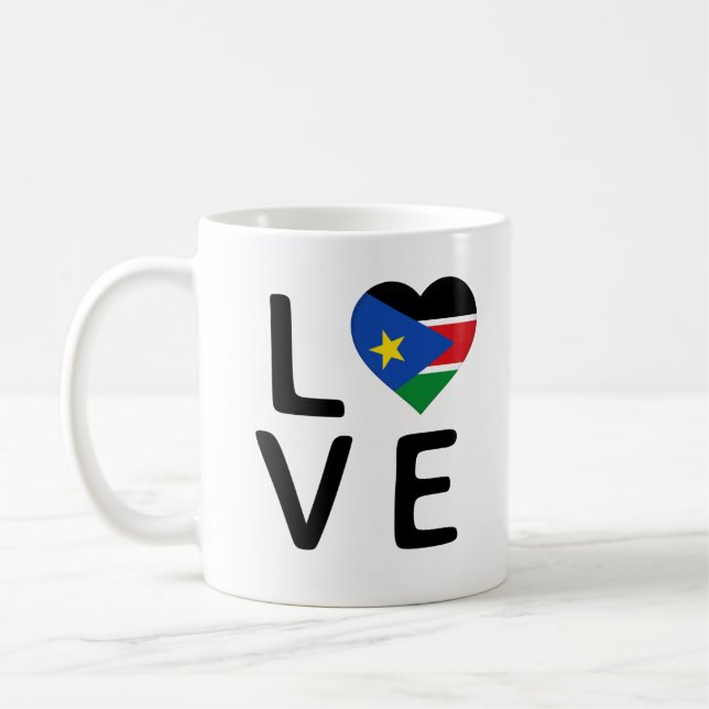 Mug Amour - Drapeau du Sud-Soudan (Gauche)