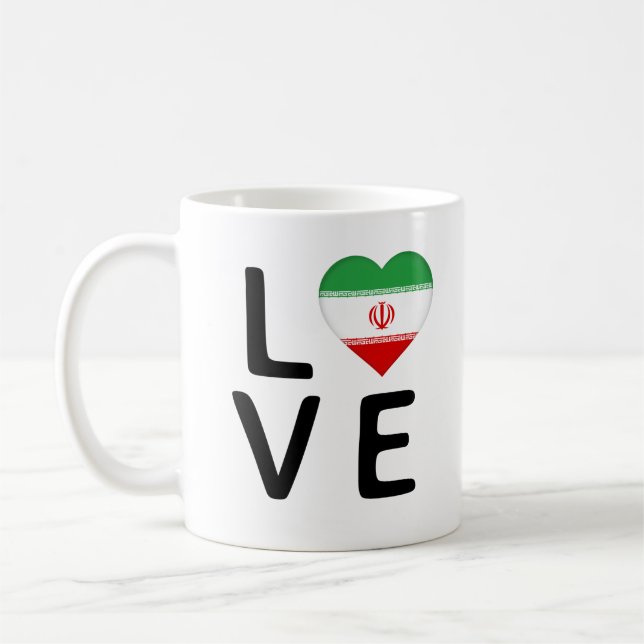 Mug Amour - Drapeau Iran (Gauche)