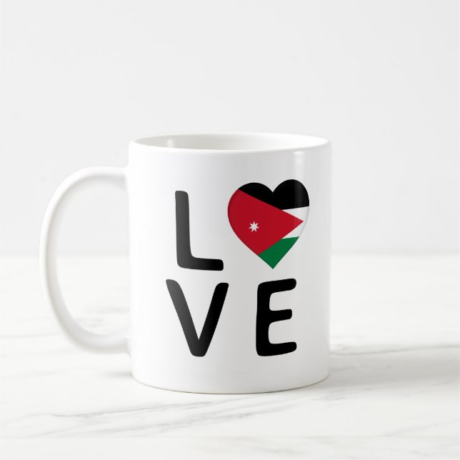 Mug Amour - Drapeau Jordanie (Gauche)