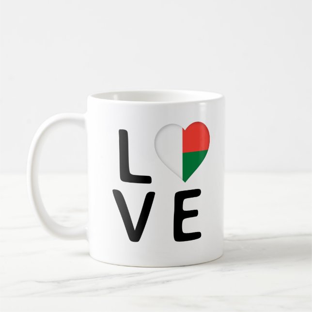 Mug Amour - Drapeau Madagascar (Gauche)