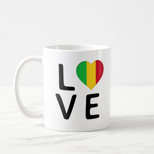 Mug Amour - Drapeau Mali (Gauche)