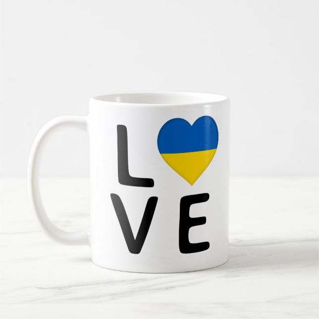 Mug Amour - drapeau ukrainien (Gauche)