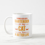 Mug Amour Du Bartender Pour Chat<br><div class="desc">Le design amusant est pour tout barman qui aime le chat</div>