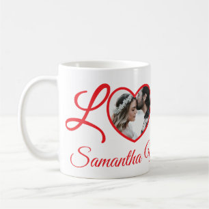 Mug amour du coeur cadeau personnalisé de la Saint-Val