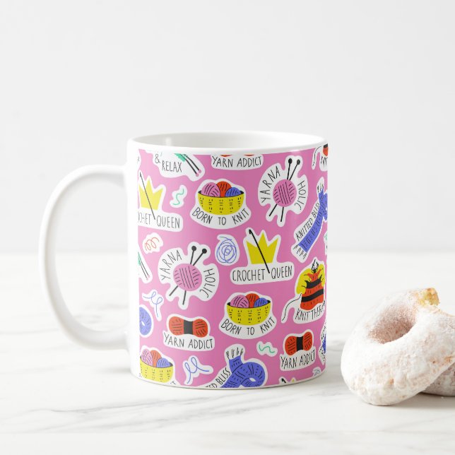 Mug Amour du tricot et du crochet (Avec donut)