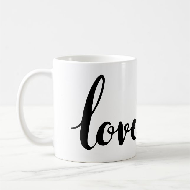 Mug amour écriture cursive (Gauche)