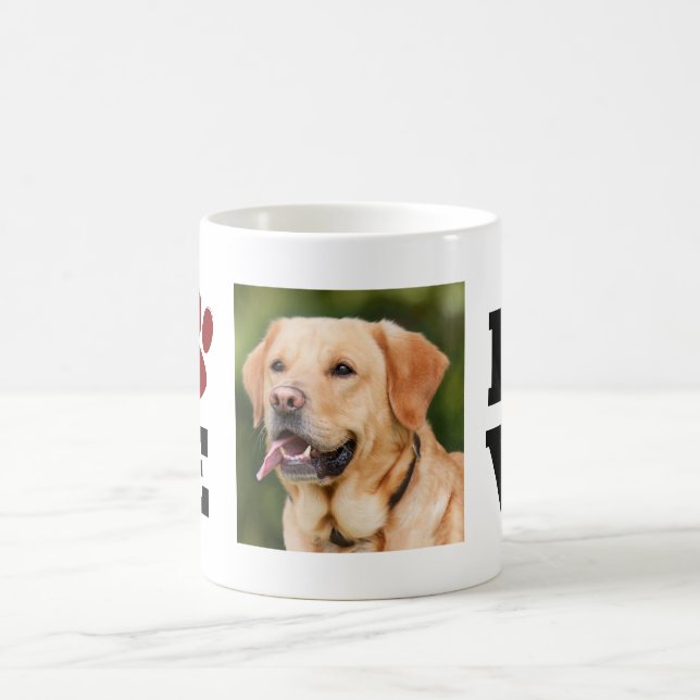 Mug Amour Empreinte de patte Amoureux des animaux Amou (Centre)