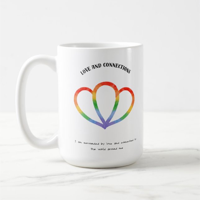 Mug Amour et connexion Affirmation positive (Gauche)