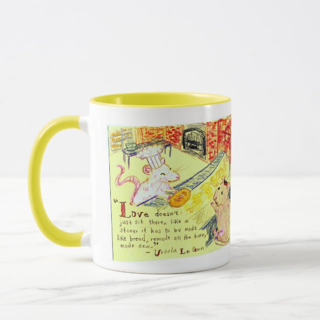 Mug Amour et pain Anarchiste Boulangerie Rats (Gauche)