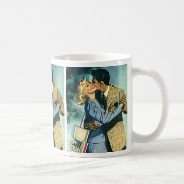 Mug Amour et romance vintage, danse de Noël (Droite)