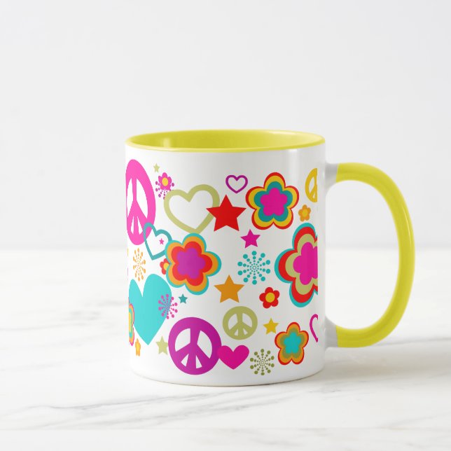 Mug Amour et tout de paix Girly (Droite)