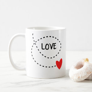 Mug Amour Et Un Cœur Rouge