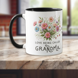 Mug Amour Floral Appelé Grand-mère
