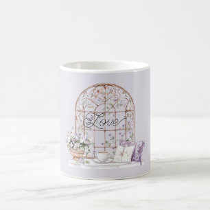 Mug Amour Floral Lavande Doré