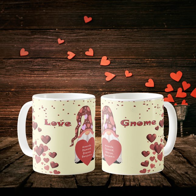 Mug Amour Gnome Joyeux Jour des Valentines (Love Gnome Happy Valentines Day Coffee Mug)