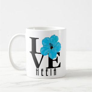 Mug AMOUR Heeia Hawaii Hibiscus Bleu 11oz