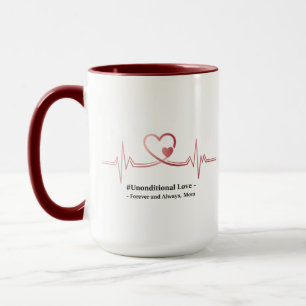 Mug Amour inconditionnel - Coeur élégant et floral