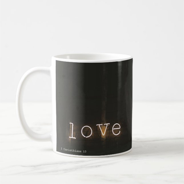 Mug Amour inspirant 1 Corinthians 13 (Gauche)