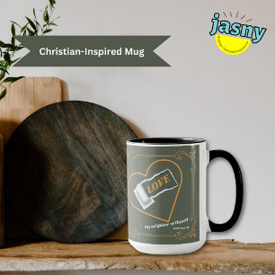 Mug Amour Inspirationnel Écriture Chrétienne Deux Tons