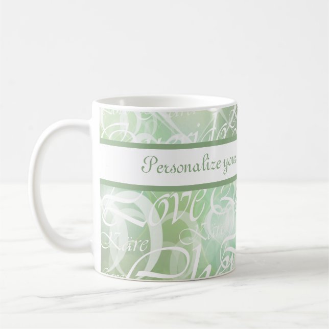 Mug Amour,liebe,kara,cher,käre,querido,texte,rose,fête (Gauche)