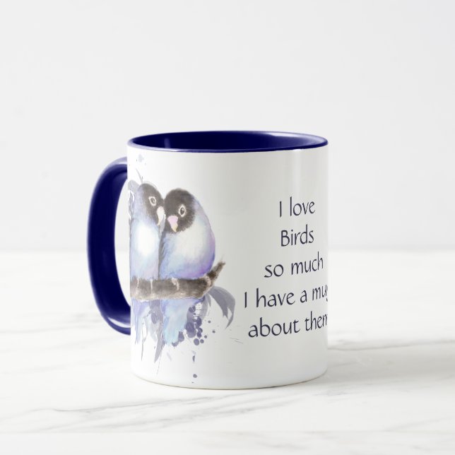 Mug Amour Lovebirds tellement de citations amusantes d (Devant gauche)
