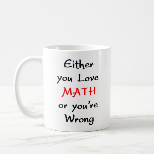 Mug amour mathématique ou (Gauche)