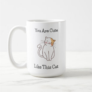 Mug Amour minimaliste Chat Maladie mentale Booster