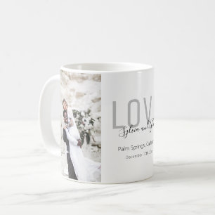 Mug Amour minimaliste photo mariage Faveur