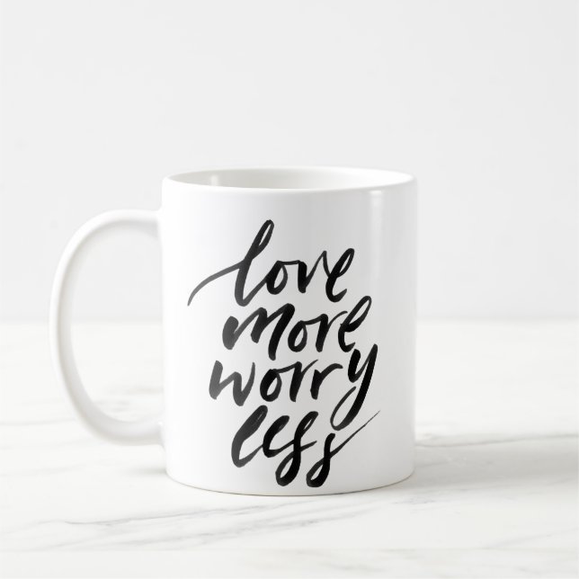 Mug Amour moderne plus de souci moins de citation insp (Gauche)