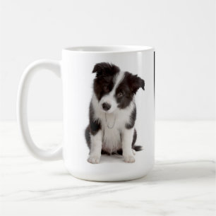 Mug Amour noir et blanc Frontière Collie Chien Chien C