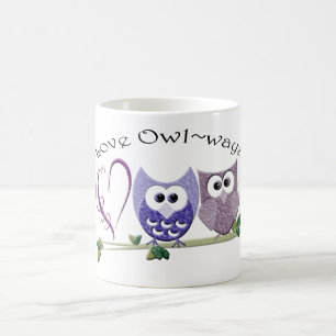 Mug Amour Owl~ways, cadeaux mignons d'art de hiboux