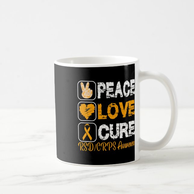 Mug Amour Paix Cure Rsd Crps Sensibilisation (Droite)