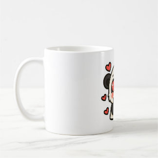 Mug Amour Panda Mignon – Design Yeux de Cœur Kawai