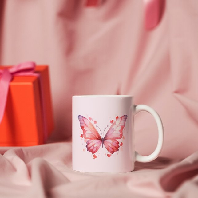 Mug Amour papillon | Aquarelles | Feminine (Créateur téléchargé)
