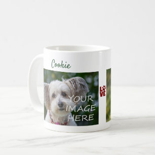 Mug Amour Patte 2 Photos Noms Chiens Mignons Nouveaux 