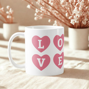 Mug Amour Personnalisé Avec Noms de Coeurs