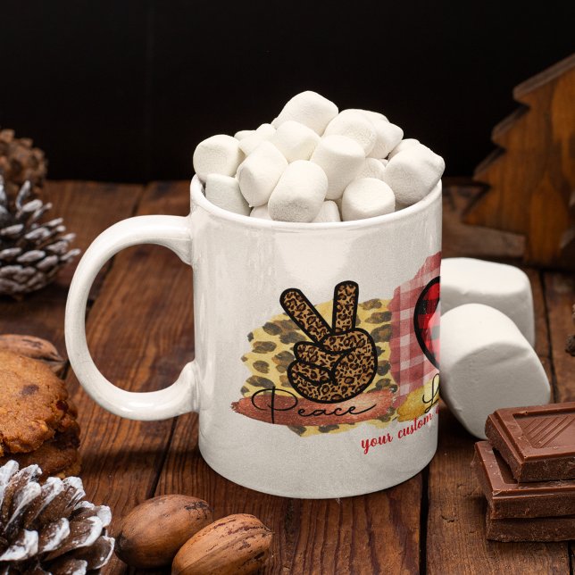 Mug Amour personnalisé Paix Bichon de la Saint-Valenti (Créateur téléchargé)