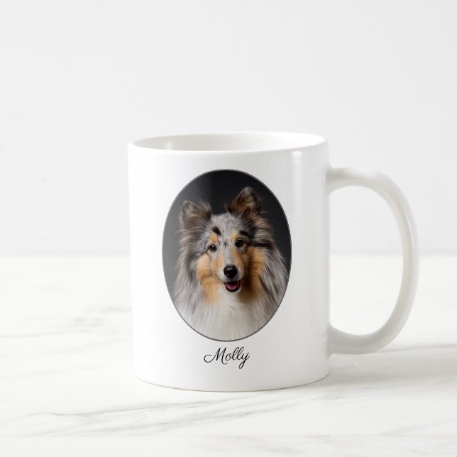 Mug Amour Personnalisé pour le Sheltie Blue Merle (Droite)