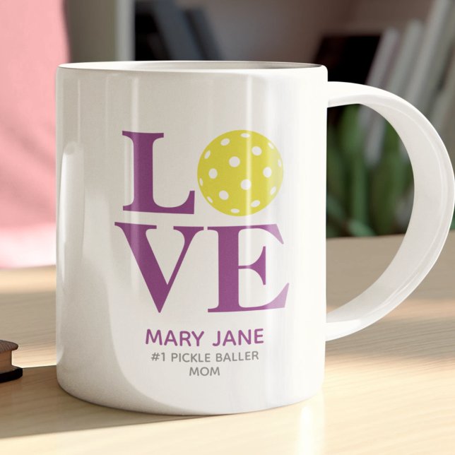 Mug Amour personnel tendance Raspberry Purple Pickleba (Créateur téléchargé)